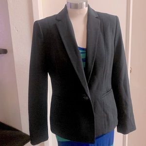 Fitted Black Suit blazer jacket size 6